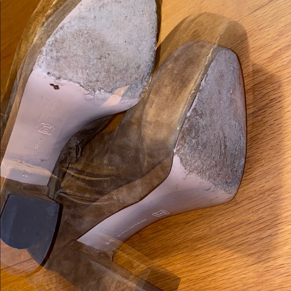 Gianvito Rossi Temple Brown Suede Platform Boots - Picture 5 of 11